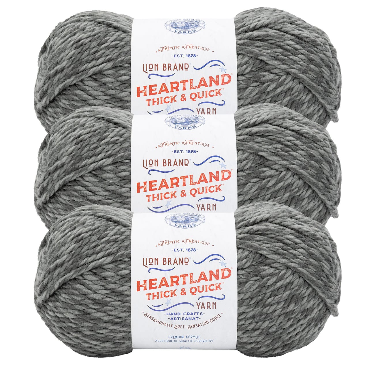 3 Pack Lion Brand® Heartland® Thick & Quick® Yarn